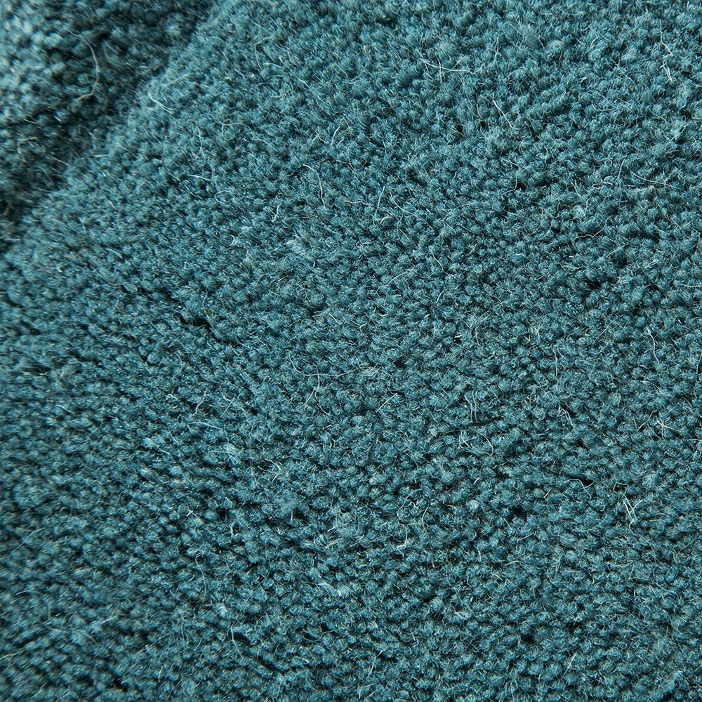 Xrugs Teal Wool Rug Modern Contour Cut Border Pattern Mat Small X Large Bedroom Carpet