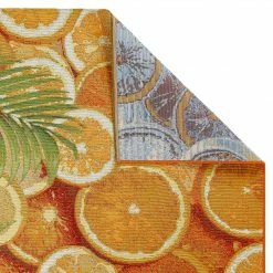 Xrug Orange Outdoor Rugs Tropical Design For Decking Patio Garden Extra Large Small