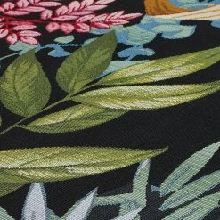 Xrug Outdoor Rug Black Tropical Multicoloured Design For Decking Garden Patio Balcony Large Small Floral Mat