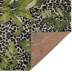 Xrug Outdoor Rug Animal Print Tropical For Decking Patio Garden Large Small Mat Cream Green Black Leopard Floral Palm Pattern Outdoor Rugs