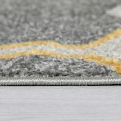Xrugs Grey Yellow Rug Modern Design Carpet Geometric Large Small Living Room Woven Mat