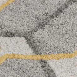 Xrugs Grey Yellow Rug Modern Design Carpet Geometric Large Small Living Room Woven Mat