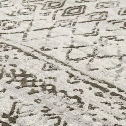 Xrugs Living Room Rug Grey Charcoal Aztec Diamond Distressed Pattern Large Runner Mats Runners