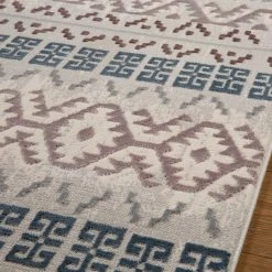 Xrugs Runners Traditional Rug Grey Blue Mauve Colors Aztec Distressed Pattern Large Runner Mat