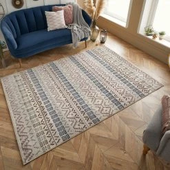 Xrugs Runners Traditional Rug Grey Blue Mauve Colors Aztec Distressed Pattern Large Runner Mat