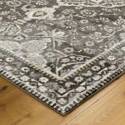 Xrugs Runners Traditional Oriental Rug Charcoal Grey Mustard Large Small Runner Floor Hall Mat