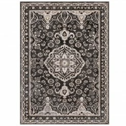 Xrugs Runners Traditional Oriental Rug Charcoal Grey Mustard Large Small Runner Floor Hall Mat