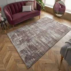 Xrugs Modern Abstract Rug Grey Mauve Living Room Area Carpet Large Small Runner Mats Runners