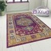 Xrugs Vintage Rug Pink Blue Yellow Oriental Style Look Woven Carpet Small X Large New