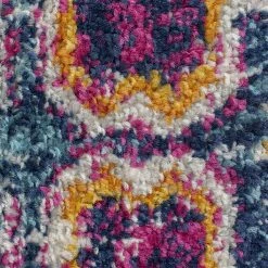 Xrugs Vintage Rug Pink Blue Yellow Oriental Style Look Woven Carpet Small X Large New