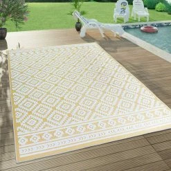 Xrug Outdoor Rugs Outdoor Rug Yellow Decking Patio Garden SOFT Diamond Mat Large XL Small Carpet