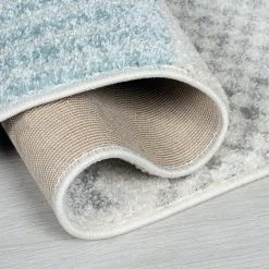 Xrugs Baby Nursery Rug Grey Cream Blue Kids Bedroom Rug Carpet Star And Moon Childrens Rug 80x120 Cm