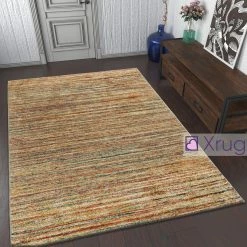 Xrugs Beige Cream Rug Terracotta Red Yellow Blue Mottled Pattern Carpet Runner Large Mats Modern