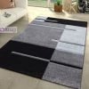 Xrugs Grey Geometric Rug Extra Large Small Woven Runner Contour Cut Patterned Area Mat Living Room Bedroom Carpet