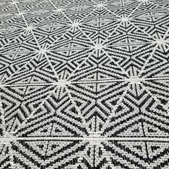 Xrugs Cotton Runner Rug 300cm Black Grey Machine Washable Natural Runner For Bedroom Hallway Cotton Rugs