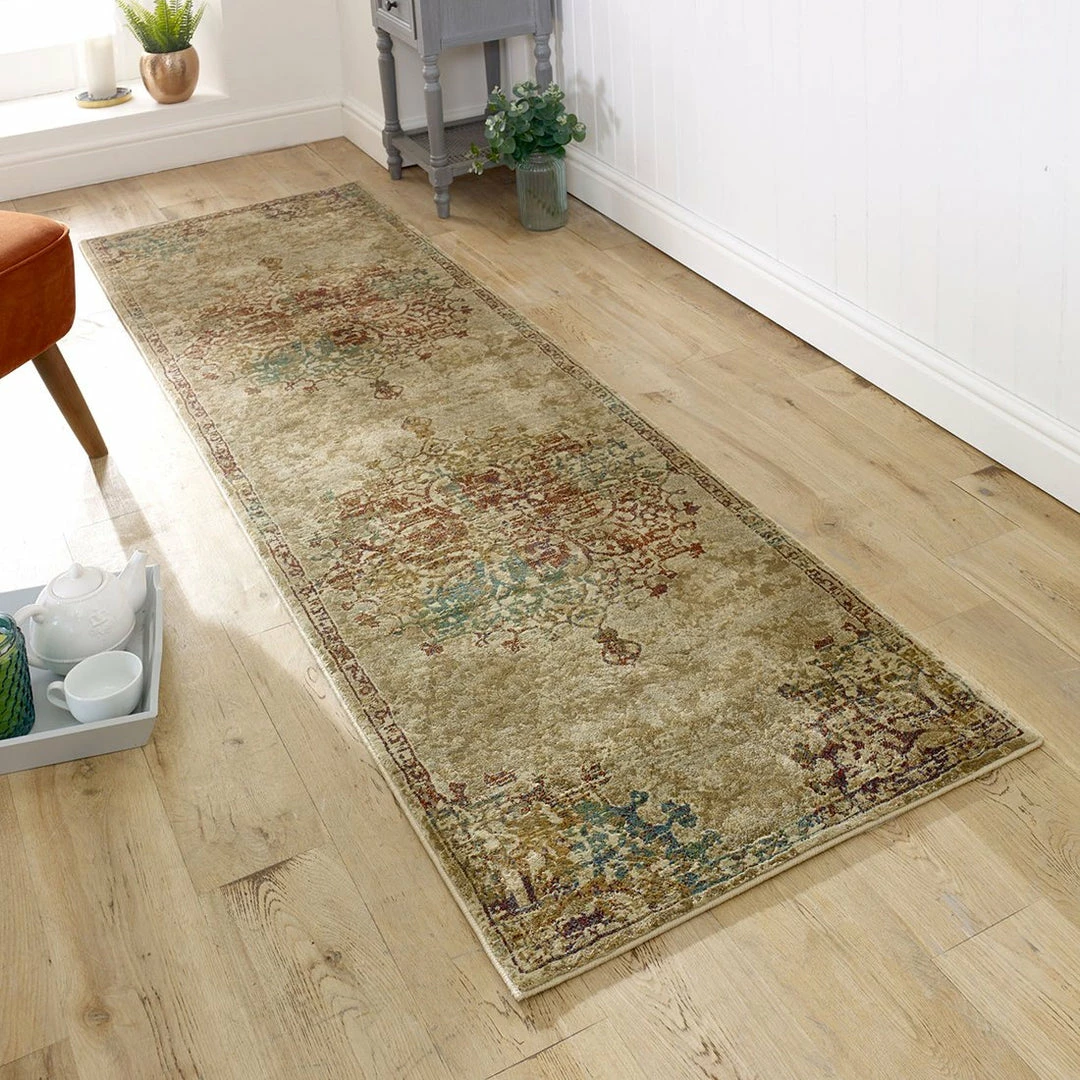 Xrug Vintage Distressed Rug Floral Oriental Pattern Large Small Runner Carpet Living Room Bedroom Mat Modern