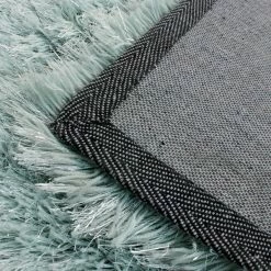 Xrugs Modern Duck Egg Rug Soft Fluffy Sparkle Green Shaggy Carpet Woven Thick Mat Large Small