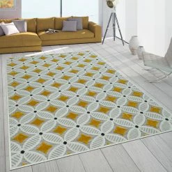 Xrugs Outdoor Rugs Outdoor Rug Cream Gold Trellis Design Large Small Garden Patio Decking Area Mats