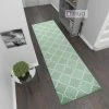 Xrugs Cotton Runner Rug Moroccan Trellis Pattern Washable Hallway Long Carpet Woven Hall Mat -75x300cm
