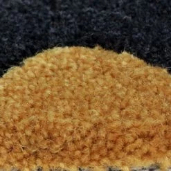 Xrugs Modern Grey Floral Rug Thick Soft Carpet Mustard Hand Carved Pattern Small Large Circle