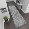 Xrugs Cotton Rugs Runner Rug Geometric 100% Cotton Washable Woven Carpet Natural Diamond Patterned Mat - 75x300cm