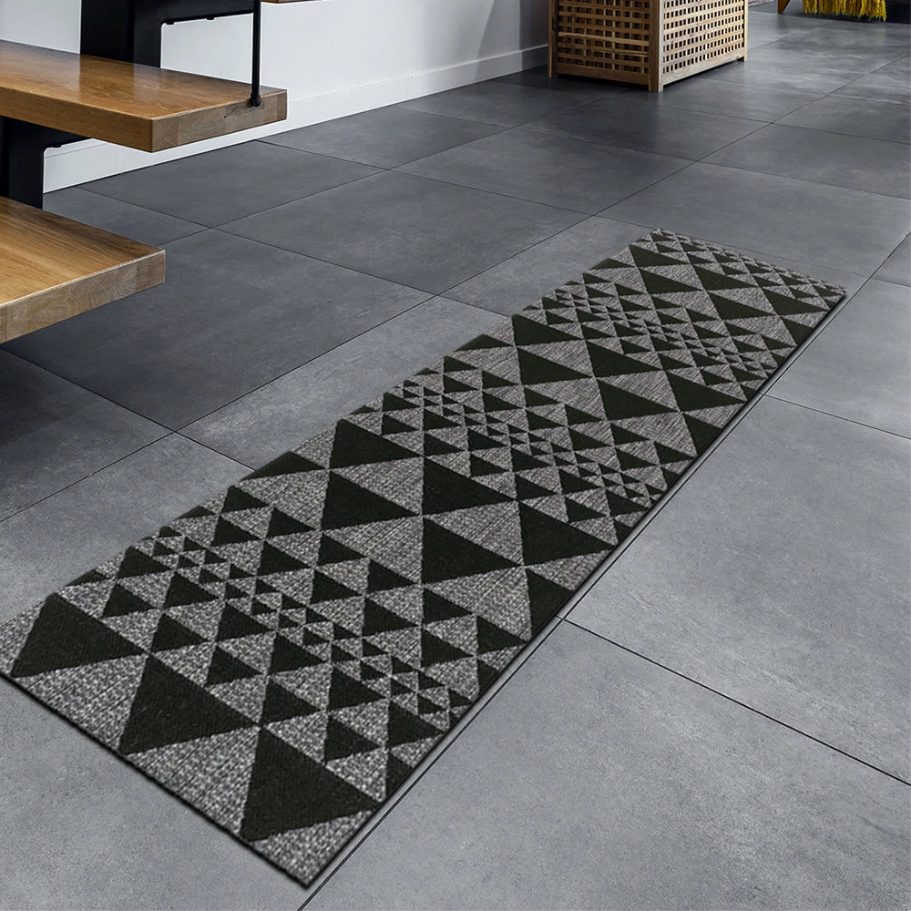 Xrugs Modern Non Slip Rug Indoor Grey Black Geometric SISAL Look Flatweave Carpet Large Small Runner 2 Xrugs Modern Non Slip Rug Indoor Grey Black Geometric SISAL Look Flatweave Carpet Large Small Runner