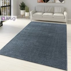 Xrugs Grey Rug Carpet Monochrome Plain Bedroom Living Room Area Mat Large Small Modern