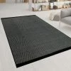 Xrugs Black Handmade Look Rug Flat Weave Natural Materials Mat Large XL Small Runner