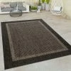Xrugs Indoor Outdoor Rug Brown Anthracite Border Pattern Large Small Patio Garden Mat Outdoor Rugs