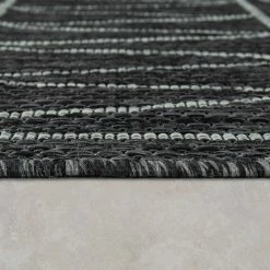 Xrugs Outdoor Garden Rug Black Grey Moroccan Berber Pattern Large Small Decking Patio