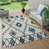 Xrugs Outdoor Rugs Blue Outdoor Rug Cream Diamond Ethnic Design Large XL Small Decking Patio Garden