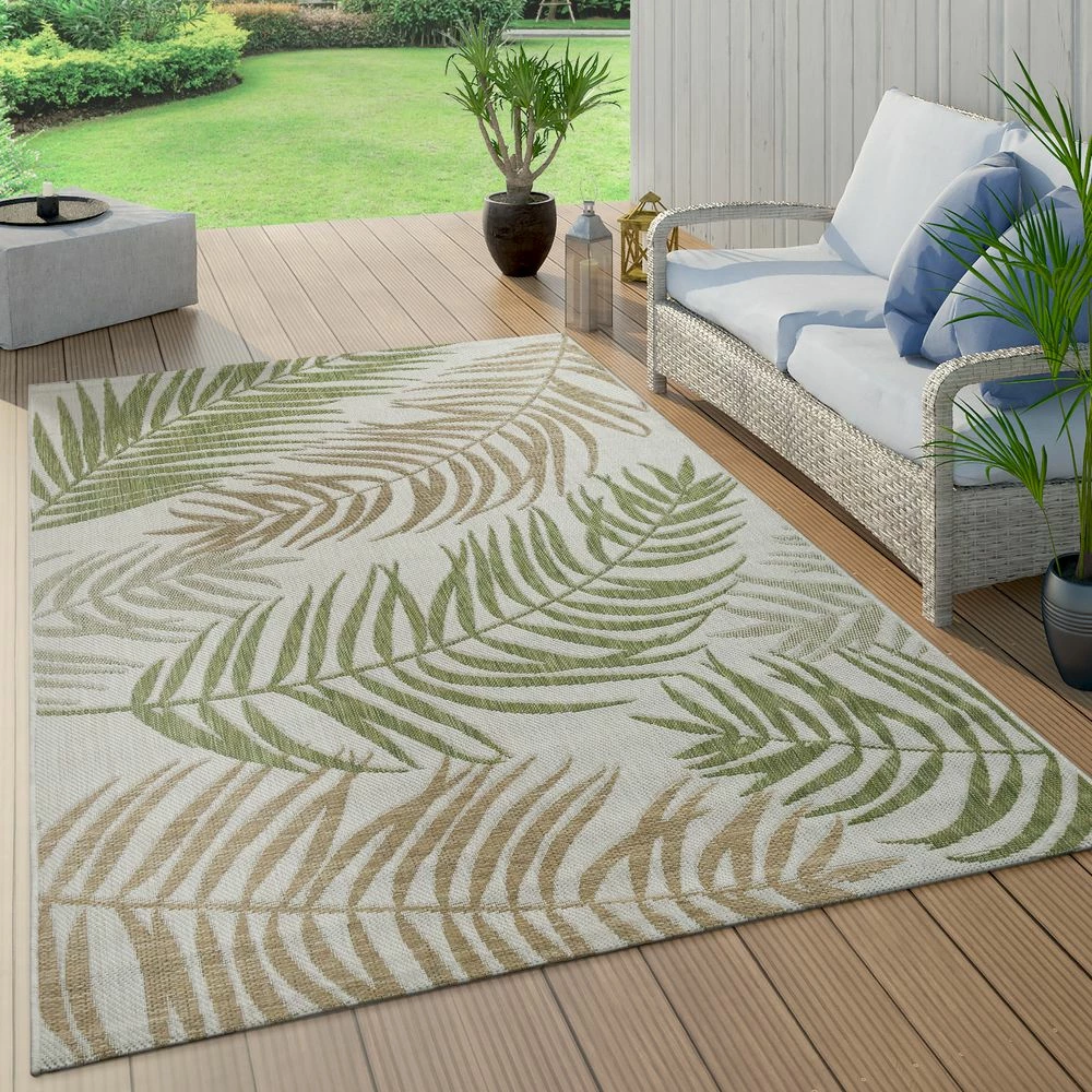 Xrugs Outdoor Rug Large Cream Green Palm Design Garden Patio Decking Floor Area Mats 1 Xrugs Outdoor Rug Large Cream Green Palm Design Garden Patio Decking Floor Area Mats