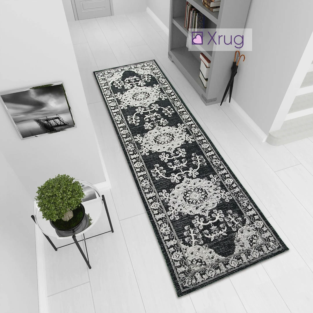 Xrugs Cotton Rugs Black Oriental Rug Cotton Washable Rugs Runners Grey Oriental Traditional Pattern Large Small Flat Weave Carpet 12 Xrugs Cotton Rugs Black Oriental Rug Cotton Washable Rugs Runners Grey Oriental Traditional Pattern Large Small Flat Weave Carpet