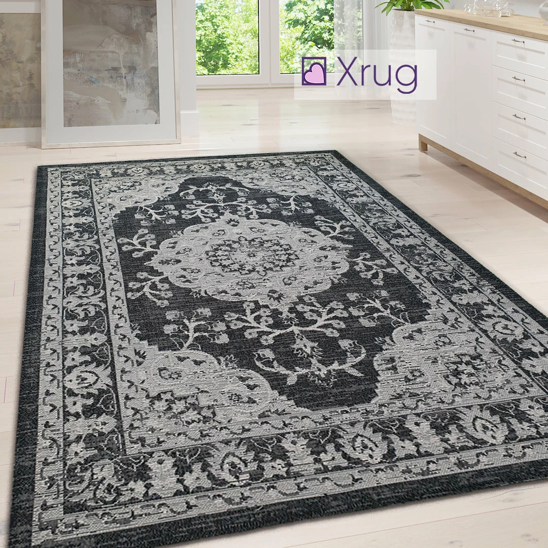 Xrugs Cotton Rugs Black Oriental Rug Cotton Washable Rugs Runners Grey Oriental Traditional Pattern Large Small Flat Weave Carpet 1 Xrugs Cotton Rugs Black Oriental Rug Cotton Washable Rugs Runners Grey Oriental Traditional Pattern Large Small Flat Weave Carpet