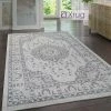 Xrugs Grey Oriental Rug 100% Cotton Small Extra Large Flatweave Washable Carpet Living Room Bedroom Mat
