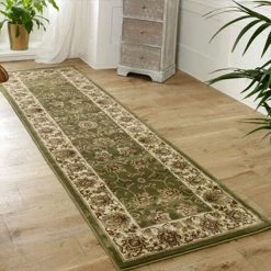 Xrugs Green Oriental Rug Gold Traditional Pattern Large Small Runner Heavy Carpet Mat Runners