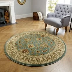 Xrugs Runners Teal Blue Rug Traditional Oriental Pattern Thick Heavy Large Small Runner Circle