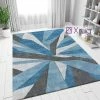 Xrugs Blue And Grey Rug Abstract Contour Cut Pattern Mat Modern Living Room Carpet New