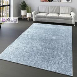 Xrugs Modern Light Grey Rug Carpet Monochrome Plain Bedroom Living Room Area Mat Large Small