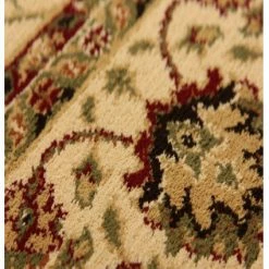 Xrugs Runners Beige Oriental Rug Heavy Thick Soft Border Design Large Runner Circle Area Mats