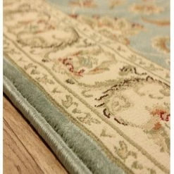 Xrugs Runners Teal Blue Rug Traditional Oriental Pattern Thick Heavy Large Small Runner Circle