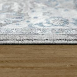 Xrugs Traditional Oriental Rug Grey Cream Blue Colours Large Small Runner Round Carpet Runners