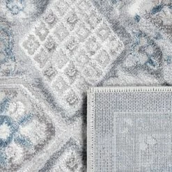 Xrugs Traditional Oriental Rug Grey Cream Blue Colours Large Small Runner Round Carpet Runners