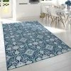 Xrugs Blue Indoor & Outdoor Rug Navy Blue Moroccan Trellis Flat Weave Mat Large Small