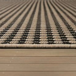 Xrugs Outdoor Rugs Flatweave Outdoor Rug Sisal Effect Nature And Black Large Small Patio Garden Mat