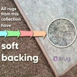 Xrugs Plain Beige Rug Solid Monochrome Soft Carpet Large XL Small Bedroom Living Room Floor Area Mats