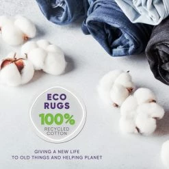 Xrugs Cotton Rugs Cotton Rug Black Geometric Machine Washable Large & Small Flatweave Natural Bedroom Living Room Carpet Mat