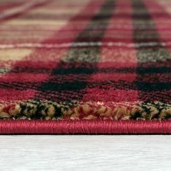 Xrugs Red Tartan Rug Red Beige Check Patterned Carpet Small Extra Large Hallway Runner