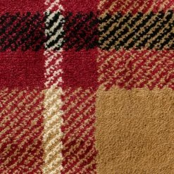 Xrugs Red Tartan Rug Red Beige Check Patterned Carpet Small Extra Large Hallway Runner
