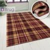 Xrugs Red Tartan Rug Red Beige Check Patterned Carpet Small Extra Large Hallway Runner